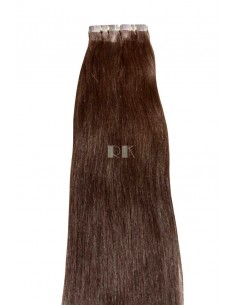 EXTENSIONES ADHESIVAS DE CABELLO NATURAL COLOR CASTAÑO CHOCOLATE 4