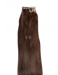 EXTENSIONES ADHESIVAS DE CABELLO NATURAL COLOR CASTAÑO MEDIO 6