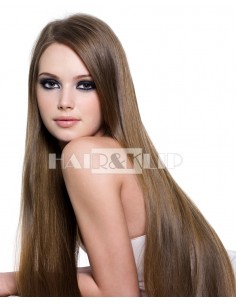 EXTENSIONES ADHESIVAS DE CABELLO NATURAL COLOR CASTAÑO MEDIO 6 2