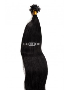 25 MECHAS DE QUERATINA DE CABELLO NATURAL COLOR MORENO 1
