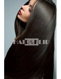 25 MECHAS DE QUERATINA DE CABELLO NATURAL COLOR MORENO NATURAL 1B 2