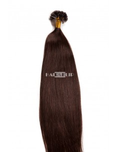 25 MECHAS DE QUERATINA DE CABELLO NATURAL COLOR CASTAÑO CHOCOLATE 2