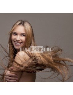 25 MECHAS DE QUERATINA DE CABELLO NATURAL COLOR RUBIO OSCURO 12 2